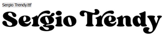 Font sergio-trendy per taglio CNC polistirolo